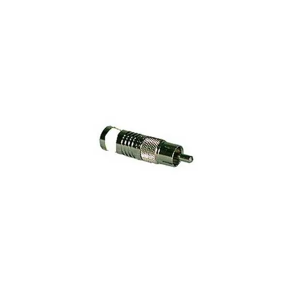 White RCA Male Compression Connector for RG6 Coaxial Cable