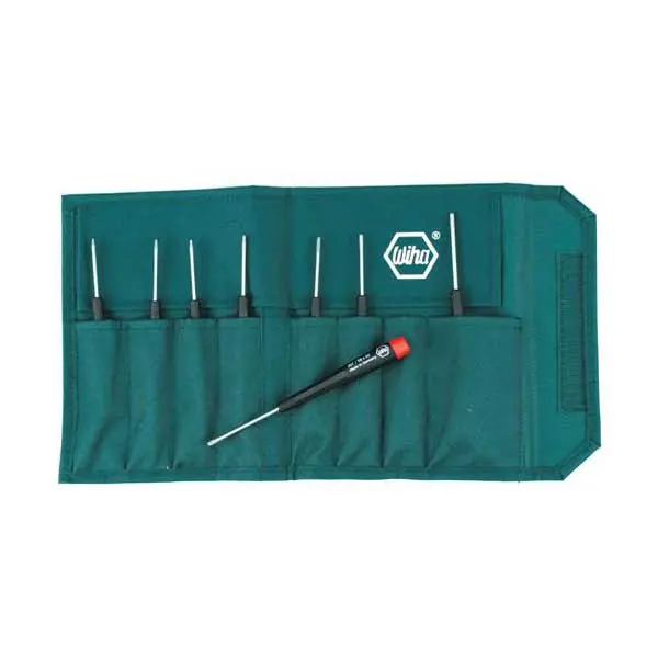 Wiha 8-Piece Precision Torx Screwdriver Set with Canvas Carry Pouch
