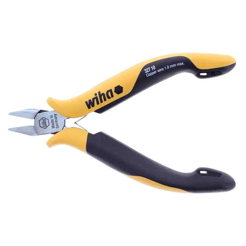 Wiha ESD-Safe Precision Full-Flush Cutters with Wide Tapered Head