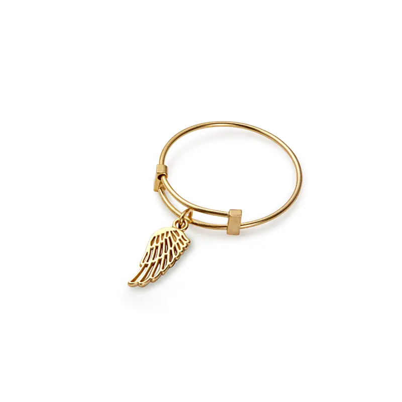 Wing Symbol Charm Ring with Delicate Detailing