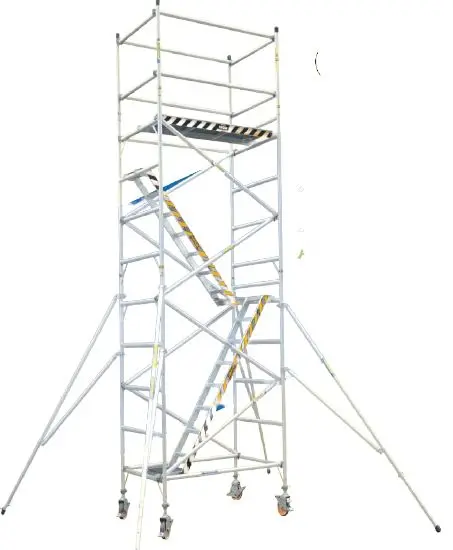 XG Aluminum Scaffolding Tower with 45° Stairway – 6.3 m Platform Height – Model L-XG178SS-6.3M