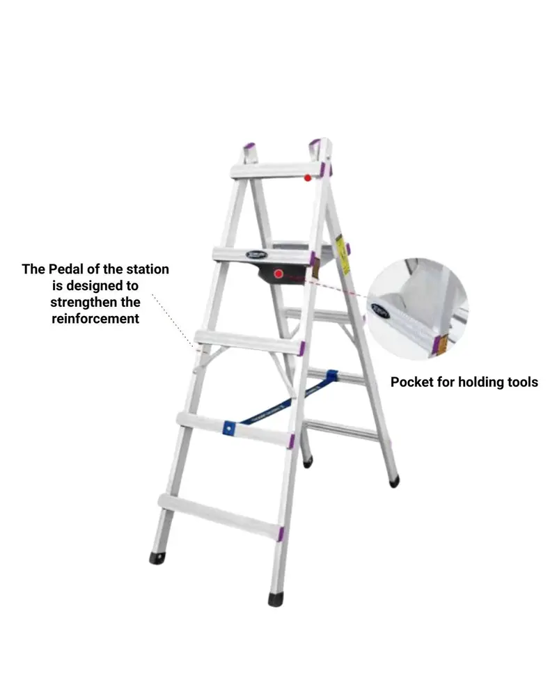 XG Aluminum Telescoping Walking Ladder – 3-Section, Lightweight Design | L-XG123A