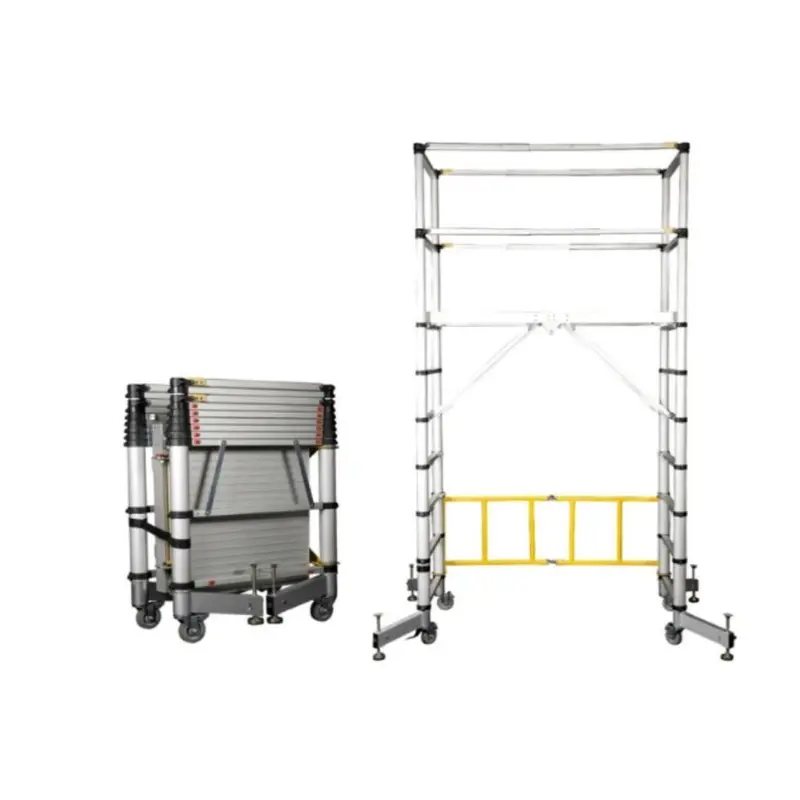 XG L-XG-002 Adjustable Aluminum Telescopic Scaffold – 2-Metre Height, Portable & Collapsible