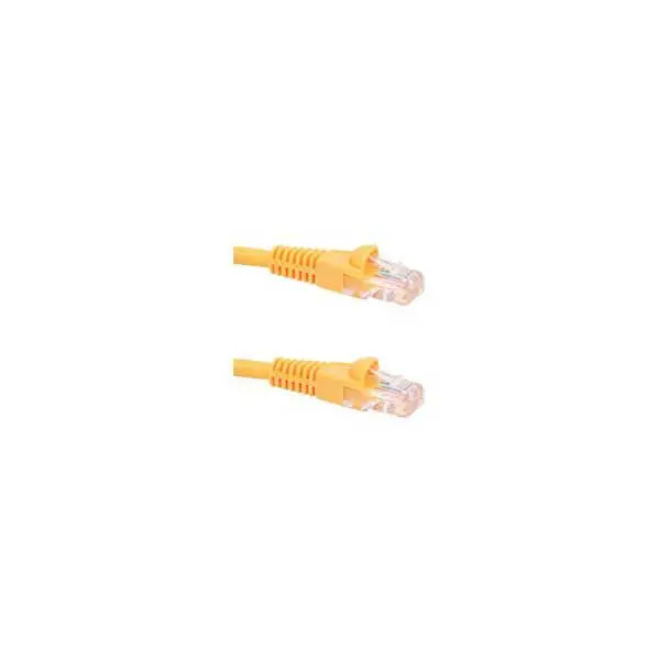 Yellow Cat5e Booted Ethernet Patch Cable – 2 Feet