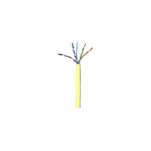 Yellow Cat6 Ethernet Cable – 23AWG, 4-Pair, 600MHz, PVC Jacket, Sold by the Foot