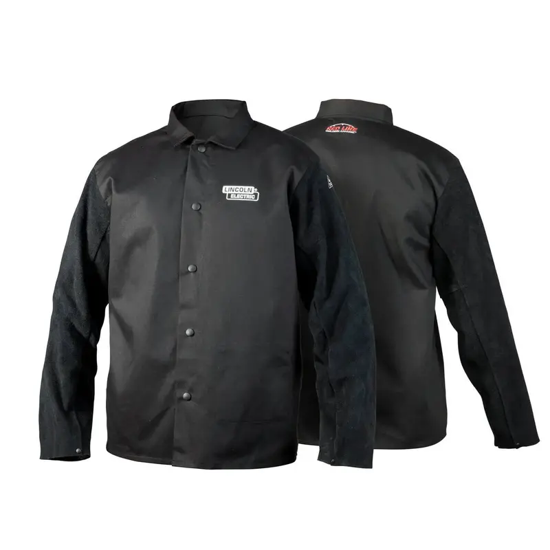 Lincoln K3106-3Xl Split-Leather-Sleeved Welding Jacket – Flame-Resistant, 3X Large 1